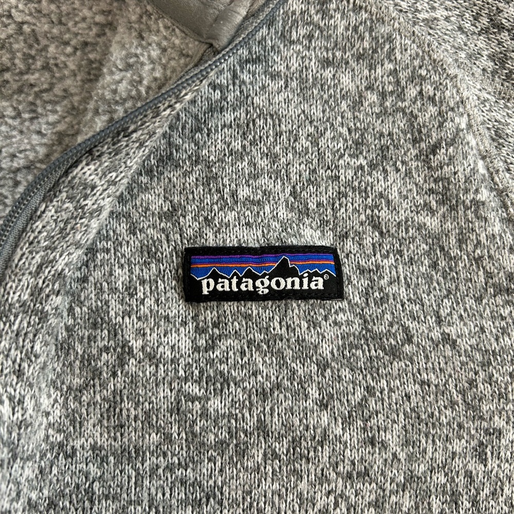 Patagonia Better Sweater Gray Fleece Quarter-Zip Pullover.Size L - Picture 5 of 6